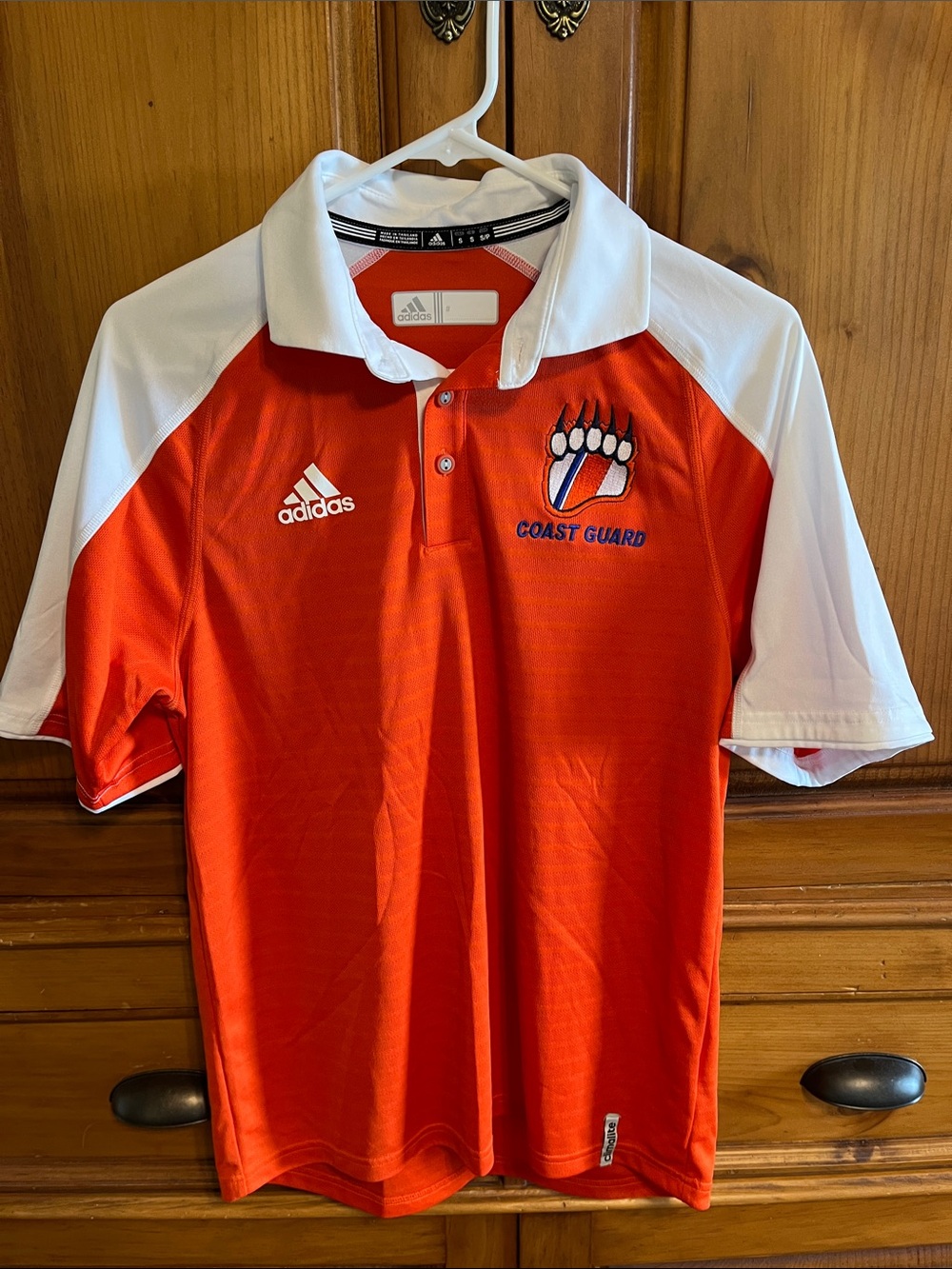 adidas Kids Orange & White Coast Guard Polo